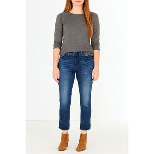 Driftwood Blue Classic Fit Straight Crop Denim Jeans Pants   Women's Size 26